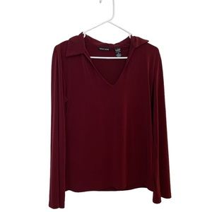 New York and Company burgundy blouse​​​​